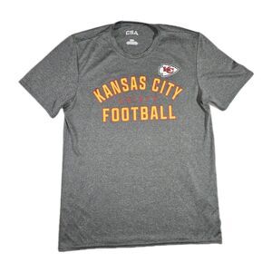 Mens Kansas City Chiefs Short Sleeve T Shirt Gray Medium